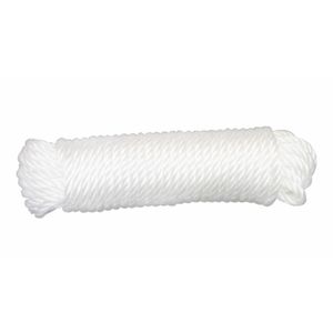 AMIG paracord touw - 15 meter - D5mm - 110kg - polypropyleen - wit