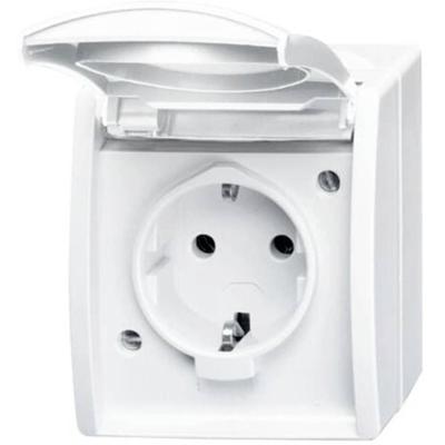 ABB 2CKA002083A0831 Geaard stopcontact IP44 Wit, Zuiver wit (RAL 9010)