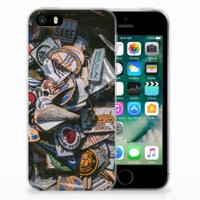 Apple iPhone SE | 5S | Siliconen hoesje | met foto Badges