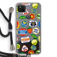 Fruitsticker: Pixel 4a Transparant Hoesje met koord