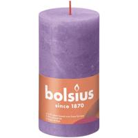 Bolsius rustiek stompkaars 130/68 violet