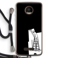 Musketon Painter: Motorola Moto Z Force Transparant Hoesje met koord