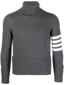 Thom Browne pull en cachemire à détail 4 bandes signature - Gris