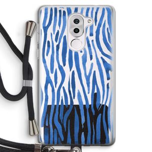 Blauwe nerven: Honor 6X Transparant Hoesje met koord