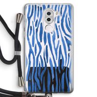 Blauwe nerven: Honor 6X Transparant Hoesje met koord