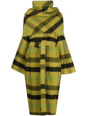 Rick Owens manteau Cappotto à carreaux - Vert