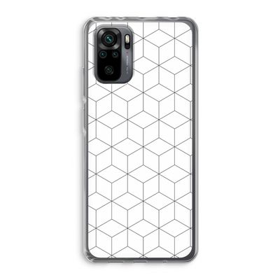 Zwart-witte kubussen: Xiaomi Redmi Note 10 Pro Transparant Hoesje