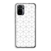 Zwart-witte kubussen: Xiaomi Redmi Note 10 Pro Transparant Hoesje