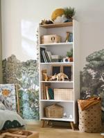 Boekenkast LIGNE CONFETTI wit/hout