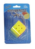 Brain Games sleutelhangerpuzzel kubus ronde hoek 4 cm - thumbnail