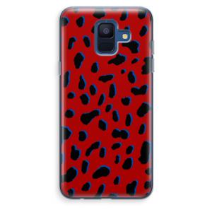 Red Leopard: Samsung Galaxy A6 (2018) Transparant Hoesje