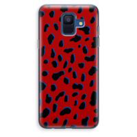 Red Leopard: Samsung Galaxy A6 (2018) Transparant Hoesje - thumbnail