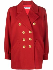 Saint Laurent Pre-Owned manteau à boutonnière croisée (années 1990) - Rouge