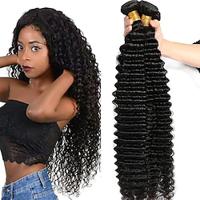 diepe golfbundels human hair extensions echt menselijk haar braziliaanse menselijk haarbundels 100% krullende bundels menselijk haar Lightinthebox - thumbnail