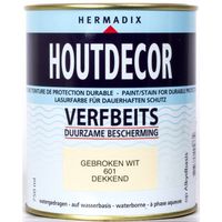 Hermadix - Houtdecor 601 gebroken wit 750 ml