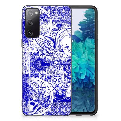 Mobiel Case Samsung Galaxy S20 Angel Skull Blauw