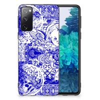 Mobiel Case Samsung Galaxy S20 Angel Skull Blauw