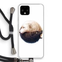 Yin Yang Wolves: Pixel 4 Transparant Hoesje met koord