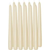 Enlightening Candles Dinerkaarsen - 12x stuks - creme wit - 8 branduren - 25 cm - kandelaar kaarsen - thumbnail