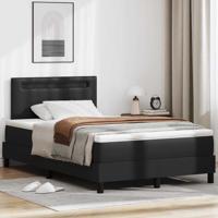 Bedframe met matras met matras Zwart 120 x 200 cm Kunstleer