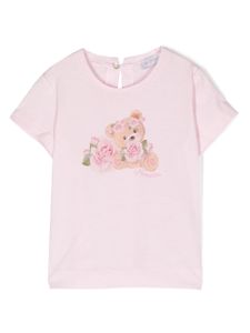 Monnalisa t-shirt en coton à imprimé graphique - Rose