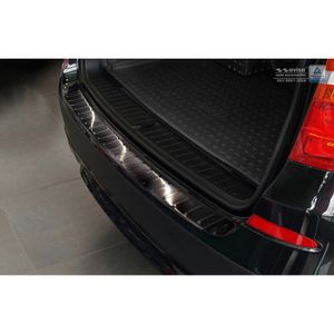 Zwart RVS Bumper beschermer passend voor BMW X3 F25 2010-2014 'RIbs' AV245015