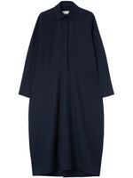 Jil Sander robe-chemise en coton biologique à manches longues - Bleu - thumbnail