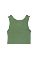 Like Flo zomer tanktop meisjes teens - army groen - embroiderie - Essie