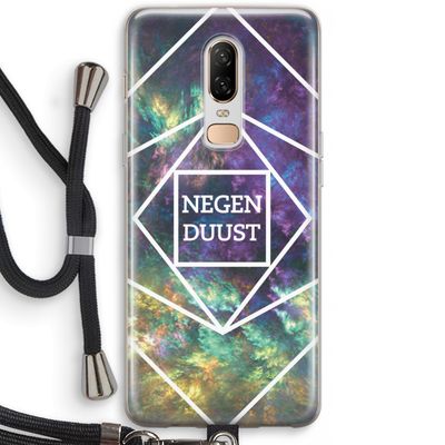 Negenduust ruimte: OnePlus 6 Transparant Hoesje met koord