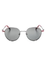 Moncler Eyewear lunettes de soleil Owlet à monture ronde - Argent - thumbnail