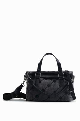 Handtas met denimeffect - BLACK - U