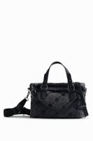 Handtas met denimeffect - BLACK - U - thumbnail