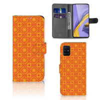 Samsung Galaxy A51 Telefoon Hoesje Batik Oranje - thumbnail