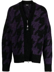 FIVE CM cardigan à motif pied-de-poule - Noir