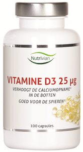 Nutrivian Vitamine D3 25mcg Capsules