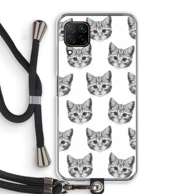 Kitten: Huawei P40 Lite Transparant Hoesje met koord