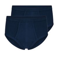 Beeren heren slip ondergoed katoen marine blauw klassiek 4-pack Maat L