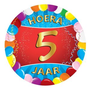 Vrolijk gekleurde viltjes 5 jaar   -