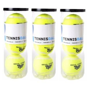 9x Tennisballen in koker