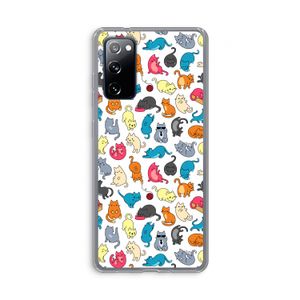 Kleurrijke katten: Samsung Galaxy S20 FE / S20 FE 5G Transparant Hoesje