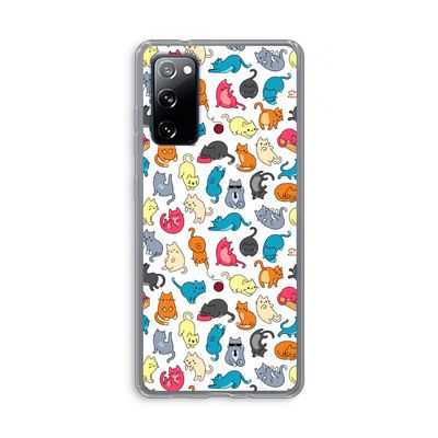 Kleurrijke katten: Samsung Galaxy S20 FE / S20 FE 5G Transparant Hoesje