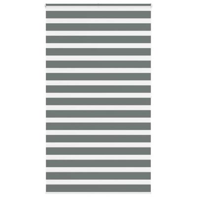 VidaXL Zebra rolgordijn 120x200 cm stofbreedte 115,9 cm donkergrijs