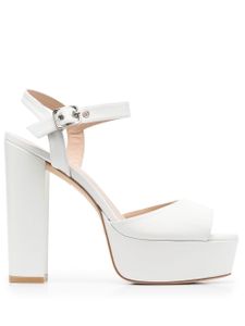 Stuart Weitzman sandales 140 mm à plateforme - Blanc