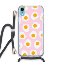 Dancing eggs: iPhone XR Transparant Hoesje met koord