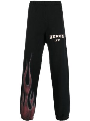 Heron Preston pantalon de jogging en coton à imprimé graphique - Noir
