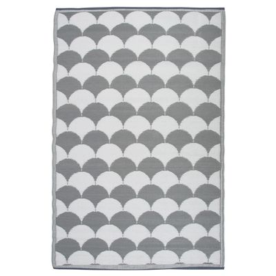 Esschert Design Buitenkleed 180x121 cm grijs en wit OC24