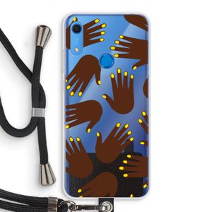 Hands dark: Huawei Y6s Transparant Hoesje met koord