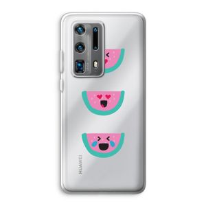 Smiley watermeloen: Huawei P40 Pro Plus Transparant Hoesje
