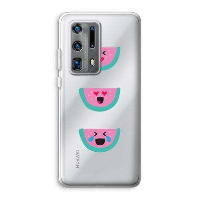 Smiley watermeloen: Huawei P40 Pro Plus Transparant Hoesje