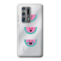 Smiley watermeloen: Huawei P40 Pro Plus Transparant Hoesje
